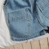Pantalones vaqueros de verano para niñas, elegantes, personalizados, de marca de moda, estilo coreano, lavados, pantalones cortos holgados que combinan con todo.