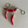 Produtos Quentes de Venda Transfronteiriça, Venda Direta do Fabricante, Fivela de Metal Vermelha Chinesa, Pingente Decoração Chaveiro Pimenta Vermelha