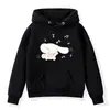 Suéteres con estampado lindo de Cinnamoroll y Perro Yugui para Hombre y Mujer, Otoño, Forro polar, Sudadera con capucha holgada