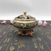 Quemador de Incienso de Cobre puro cobre Xi Mei Qiao quemador de incienso plano Clásico Quemador de Incienso suministros dormitorio decoración de quemador de incienso para el hogar