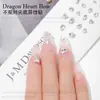 Joias de unhas mais vendidas broca transparente Super Flash coração torto broca machado gota d'água quadrado gordo borboleta diamante branco acessórios de unhas atacado