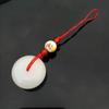 Pingente de Jade chaveiro trançado fivela de celular fivela para pendurar bolsa joias Jade DIY Fivela de Jade Branco joias atacado