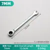 Chave Inglesa de Ponta Aberta Tipo Flor de Ameixa de 72 Dentes de Grau Industrial Transfronteiriça, Economizadora de Mão de Obra, Exportação de Aço de Alto Carbono Polido Galvanizado, Chave de Catraca de Duplo Propósito