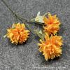Flor de crisântemo de pingue-pongue com 3 cabeças, bola de espinho, flor artificial, crisântemo de bola com 3 cabeças, flor falsa para casamento, flor de seda, flor decorativa, decoração de casa, em estoque, adereços