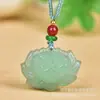 Pingente Fivela de Segurança de Aventurina Natural Estilo Casal Jadeita Jade Verde Aventurina Jade Sem Marca Pingente Atacado