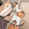 Zapatillas de Corcho Ajustables de Tres Colores con Hebilla, Suela Gruesa, Casual al Aire Libre, Transfronterizas Europeas y Americanas, Comercio Exterior, Talla Grande para Mujer, Birkenstock al por Mayor, Talla Grande