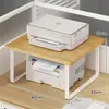 Estante de almacenamiento de escritorio, organizador de encimera de estación de trabajo de oficina pequeño multicapa, estante de almacenamiento para impresora