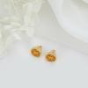 Zhongxing Color Oro Verdadero 14k Conservación del Color Marea Nacional Campana Hueca Colgante Conector Doble para Colgar Borla Colgante Accesorios para Joyería diy