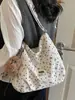 Bolsa Retrô Artística com Laço Estilo Coreano para Mulheres, Novo Modelo Inverno 2025, Bolsa de Ombro Grande Fresca e Casual