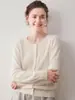 Suave y cómodo 2026 colección de otoño nueva: cárdigan de cachemira para mujer, suéter de cuello redondo, prenda exterior corta para primavera e invierno, chaqueta de punto para mujer