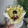 Colgante para bolso con forma de corazón de Liu Yuning, Colgante para bolso con forma de corazón de Angelababy, Colgante reflectante con forma de corazón para DIY de apoyo a celebridades, Tela no tejida de fieltro