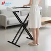 Posicionamiento y Desmontaje Automático de Soporte de Piano de Doble Tubo, Soporte de Piano de Forma Doble X Autoajustable, Desmontaje y Montaje de Doble Tubo Ponderado de Soporte de Piano Digital en Forma de X, Exportación