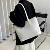 Bolso Casual Simple de Color Sólido Tendencia Transfronteriza Retro Versátil Bolso de Hombro Gran Capacidad Moderno Bolso Tote para Viajes