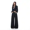 Laranja Infantil #Resistente ao Desbotamento Jeans de Alta Qualidade Preto e Dourado Terno Feminino Solto Emagrecedor Moda Versátil Jaqueta Calça Comprida