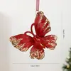 2026 Novo Vermelho Vinho PET Semitransparente Enfeite de Doce de Natal Decoração de Árvore de Natal DIY Pingente de Floco de Neve