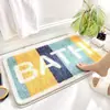 Alfombra de Piso Estilo Océano Fresco Falso Cachemir Transfronteriza Temu para Baño y Entrada de Tocador, Absorbente de Agua, Antideslizante, Resistente al Desgaste, Felpudo de Entrada