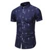 5014 nueva camisa de manga corta estampada para hombre talla grande