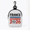 2026 Copa do Mundo de Futebol Transfronteiriça Bandeira Nacional Fone de Ouvido com Fio Bolsa de Armazenamento Bolsa de Transporte Portátil Porta-Cartões Porta-Moedas