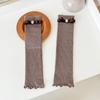 Calcetines para niños calcetines de mujer estilo extranjero primavera y otoño algodón tejido color liso cubrepiernas calcetines de pantorrilla japoneses fabricantes venta al por mayor