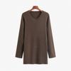 Top Irregular con Abertura para Mujer Tallas Grandes Estilo Invierno 2026 para Mujeres con Sobrepeso, Suéter de Punto para Abrigo o Capa Base 22777