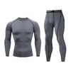 Ropa de Compresión de Secado Rápido de Verano para Hombre, Traje Deportivo de Manga Larga, Camiseta para Correr, Fitness, Entrenamiento de Fútbol, Uniforme de Baloncesto, Camiseta de Capa Base