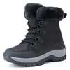 Botas de Nieve de Invierno de Gran Tamaño con Forro Polar Transfronterizas, Botas de Algodón Cálidas de Caña Alta para Pareja, Zapatos de Algodón Impermeables Antideslizantes para Exteriores para Protección contra el Frío