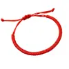 Pulsera de Hilo Rojo Tejida a Mano con Nudo de Diamante, Estilo Étnico Multicolor, Pulsera Versátil para Estudiantes con Cuentas, Moderna y Única