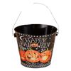 Cubo de Calabaza de Halloween Almacenamiento de Dulces Chocolate Decoración de Fiesta de Día de Halloween Accesorios Cubo de Dulces Portátil para Niños