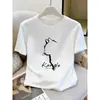 2026 Nuevo Estilo Camiseta Negra de Manga Corta de Algodón Puro para Mujer Moda de Nicho Versátil Rejuvenecedora Adelgazante Temperamento Top Tendencia