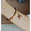 Xiangruu-verde sândalo frisado pulseira para as mulheres novo estilo retro chinês nicho estudante placa jogar pulseira