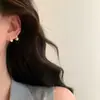 Aretes Geométricos de Circonia Elegantes y Sencillos, Aretes de Moda Versátiles, Sentido de Diseño de Nicho, Aretes de Lujo Ligero para Mujeres, Venta al por Mayor
