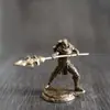 Figurillas de modelo de dragón de cobre macizo y soldado subterráneo, juguetes de cobre blanco y latón, adornos para juegos de mesa, piezas de ajedrez para colección