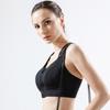 Talla Grande Ropa Interior Deportiva para Mujer a Prueba de Golpes de Alta Resistencia Cierre Frontal con Cremallera Velcro Fitness Running Copa Fija Sujetador de Yoga