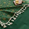 Toalha de Mesa de Natal Poliéster Algodão Estampagem a Quente com Tassel na Borda de Algodão Toalha de Mesa de Jantar Toalha de Mesa Retangular Decoração de Atmosfera Toalha de Mesa