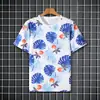 Camiseta de manga corta de seda helada para hombre, diseño de nicho de verano, moderna, a la moda, personalizada, de secado rápido, cuello redondo, venta al por mayor