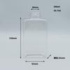 Botella Cuadrada Plana para Mascotas 500ml Botella Plana Botella Transparente para Bebidas Vaso Desechable de Plástico para Té con Leche Botella Cuadrada tipo Ladrillo Gran Capacidad Tapa de Aluminio