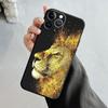 Adecuado para funda de teléfono iPhone 17, Nuevo modelo de comercio exterior, Estilo de pareja moderno, Funda de teléfono de animal león