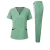 Ropa de Lavado a Mano Lista para Usar para Doctoras, Ropa Quirúrgica de Manga Corta para Enfermeras de Hospital de Mascotas, Ropa Elástica de Secado Rápido para Lavado a Mano