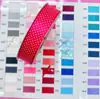 Cinta de lunares de 25 mm para envolver regalos, atar pasteles, materiales para accesorios de cabello DIY, poliéster, en stock, venta al por mayor, múltiples colores