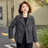 Elegante y a la moda abrigo de estilo chino para tallas grandes, para mujeres de mediana edad y mayores, nueva colección otoño/invierno 2026, corte holgado y versátil