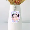 Cheng Lei Acrílico Blanco Llavero de Doble Cara Soporte para Ventilador Colgante para Bolsa Colgante para Mochila Mercancía de Celebridad Diseño Personalizado