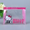 Bolsa de PVC con cremallera y diseño de gatito de dibujos animados en color, venta al por mayor, para cosméticos, bolsa con agujero para avión, transparente, a prueba de polvo