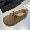 2026 Sapatos Femininos Versáteis Slip-On Quentes Artísticos Estilo Floresta Retrô com Laço, Mocassins Femininos de Tamanho Grande