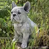 Estatuetas de Dachshund e Bulldog Francês Transfronteiriças, Enfeites Decorativos de Resina para Jardim, Dropshipping de Peça Única, Animais Fofos com Micro-Escultura Exquisita