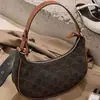 Bolso de Axila para Mujer Arc de Triomphe Color Antiguo Bolso de Mano Casual para Viajes Bolso de Media Luna Vintage Francés Europeo y Americano Shiling