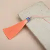 8cm borla de cloisonné borla tapa de aleación borla seda de poliéster marcador colgante accesorios de joyería precio grande excelente