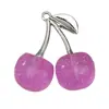 12 Peças/Pacote Acessórios DIY Liga de Esmalte Frutas Cereja 3D Pulseira Colar Pingente Brincos Acessórios de Orelha Enfeites Pendurados