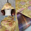 Tecido Jacquard de Peônia Florada Riqueza Jaqueta Colete Roupa Bagagem Designer Tecido Decorativo Dourado