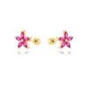 Pendientes de Pétalo de Zircón Coloridos Más Vendidos en Amazon Europa y Estados Unidos Pendientes de Flor Espiral Multicolor de Moda Pendientes