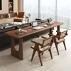 Mesa longa dupla encostada na parede para encosto de sofá, design simples e moderno, adequada para uso doméstico, escrivaninha de estudante, mesa de computador de escritório, madeira